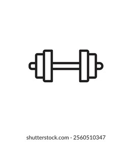Dumbbell icon Flat art in black and white isolated