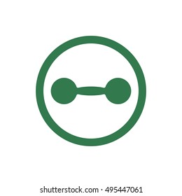 Dumbbell  icon. Flat design.
