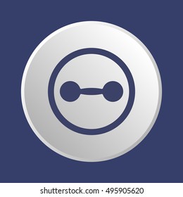 Dumbbell  icon. Flat design.