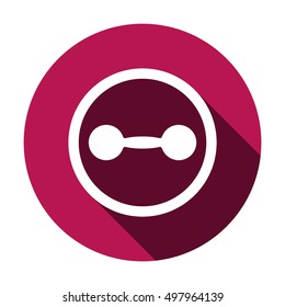 Dumbbell  icon. Flat design.