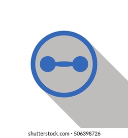 Dumbbell  icon. Flat design.