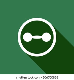 Dumbbell  icon. Flat design.