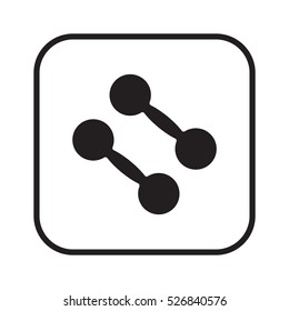Dumbbell icon.  Flat design.