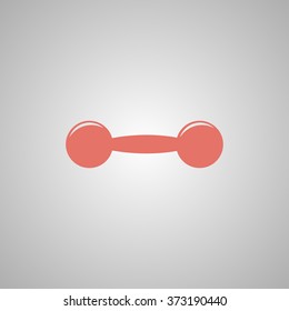 dumbbell icon. Flat design style eps 10