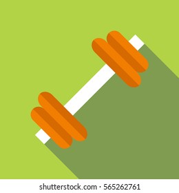 Dumbbell icon. Flat illustration of dumbbell vector icon for web design