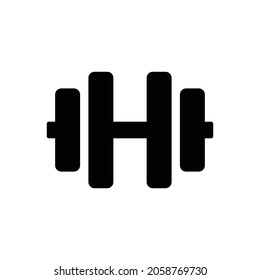dumbbell Icon. Flat style design isolated on white background. Vector illustration