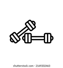 Dumbbell icon flat style trendy stylist simple