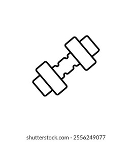 dumbbell icon Flat symbol set outline