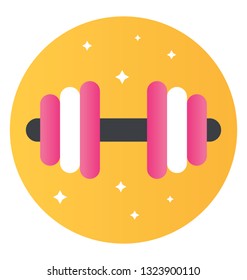 Dumbbell icon in flat vector 