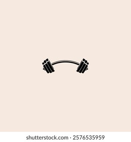 Dumbbell icon flat vector design.