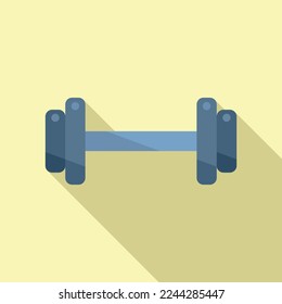 Dumbell Symbol, flacher Vektorgrafik. Körpergewicht. Fitnessgrill