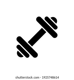 dumbbell icon of glyph style design vector template