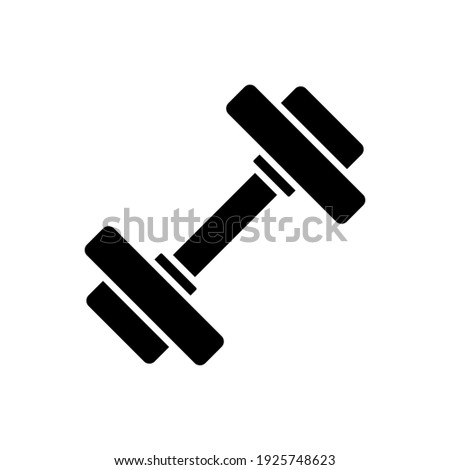 dumbbell icon of glyph style design vector template