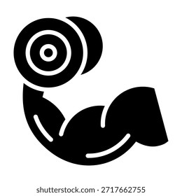 Hantel Symbol Glyphe Stil Vektorgrafik