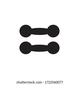 dumbbell icon glyph vector illustration. fitness icon isolated on white background
