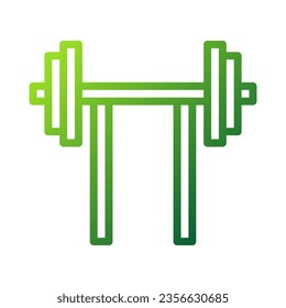 Icono de timbre gradiente color verde ilustración de deporte elemento vector y símbolo perfecto.