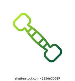 Dumbell Symbol Farbverlauf grüne Farbe Sport Vektorelement und Symbol perfekt.