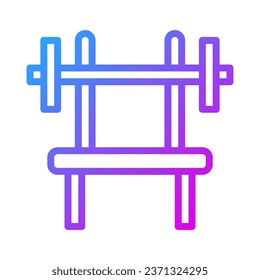 Dumbbell icon Gradient purple sport illustration vector element and symbol perfect.