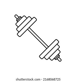 Dumbbell icon, Gym equipment vector design template.