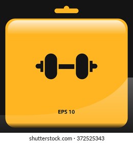 dumbbell icon. gym vector illustration