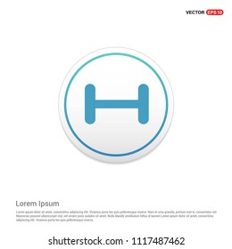 Dumbbell Icon Hexa White Background icon template - Free vector icon