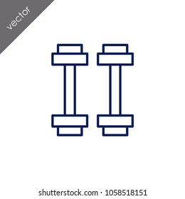 Dumbbell icon - illustration