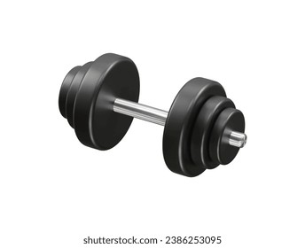 Elemento de representación 3d de la ilustración del icono Dumbbell
