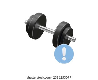 Elemento de representación 3d de la ilustración del icono Dumbbell