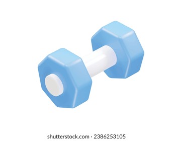 Dumbbell icon illustration 3d rendering element