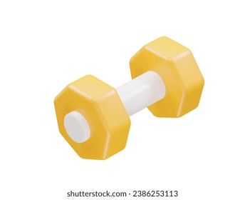 Dumbbell icon illustration 3d rendering element