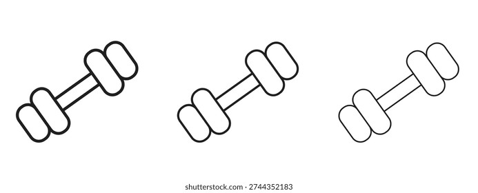 Dumbbell icon Illustration Eps10. Line with editable stroke