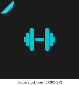 dumbbell icon illustration isolated vector sign symbol.