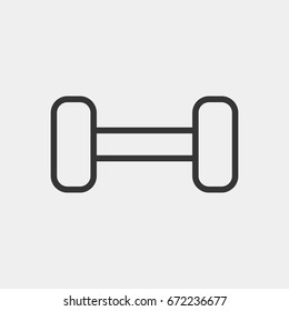 Dumbbell icon illustration isolated vector sign symbol