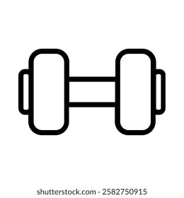 Dumbbell icon illustration in line style. Perfect for website mobile app presentation. Suitable for any user interface and user experience