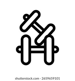 Dumbbell icon illustration vector design template