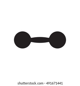 Dumbbell    icon,  isolated. Flat  design.