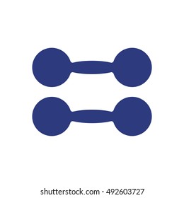 Dumbbell   icon,  isolated. Flat  design.