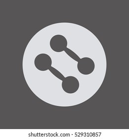 Dumbbell  icon,  isolated. Flat  design.
