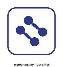 Dumbbell   icon,  isolated. Flat  design.   