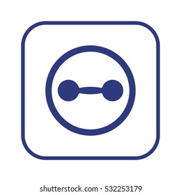 Dumbbell  icon,  isolated. Flat  design.