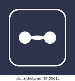 Dumbbell  icon, isolated. Flat  design.