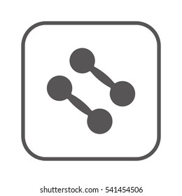 Dumbbell   icon,  isolated. Flat  design.   