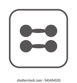 Dumbbell  icon,  isolated. Flat  design.