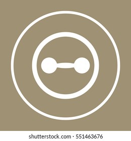 Dumbbell  icon,  isolated. Flat  design.