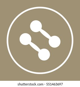 Dumbbell   icon,  isolated. Flat  design.   