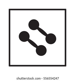 Dumbbell   icon,  isolated. Flat  design.   