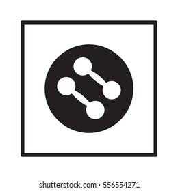 Dumbbell  icon,  isolated. Flat  design.