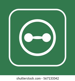 Dumbbell  icon,  isolated. Flat  design.