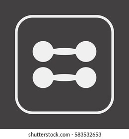 Dumbbell  icon,  isolated. Flat  design.