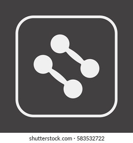 Dumbbell   icon,  isolated. Flat  design.   